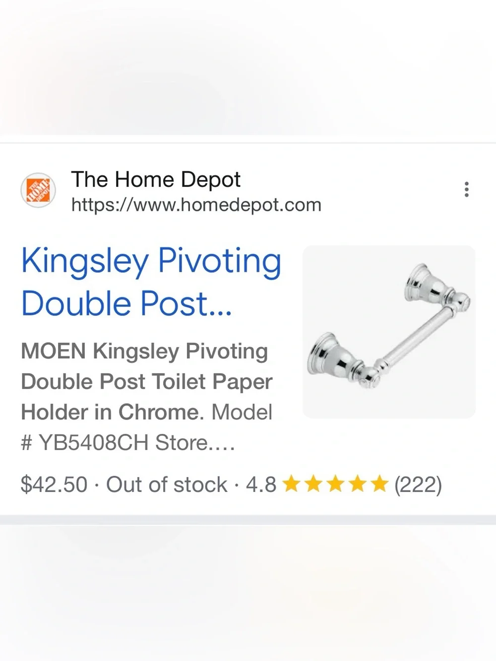 Moen Kingsley Pivoting Toilet Paper holder